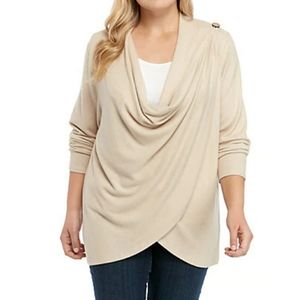 Plus Size Dreamsoft Waffle Wrap Sweater